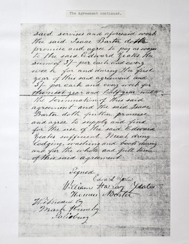 1/22 - Contract for employment of a bootmaker - 1874 - page 2.